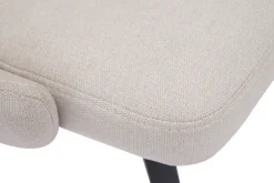Clearance Miliboo Set de 2 sillas de diseño de tela efecto aterciopelado beige y metal negro REEZ