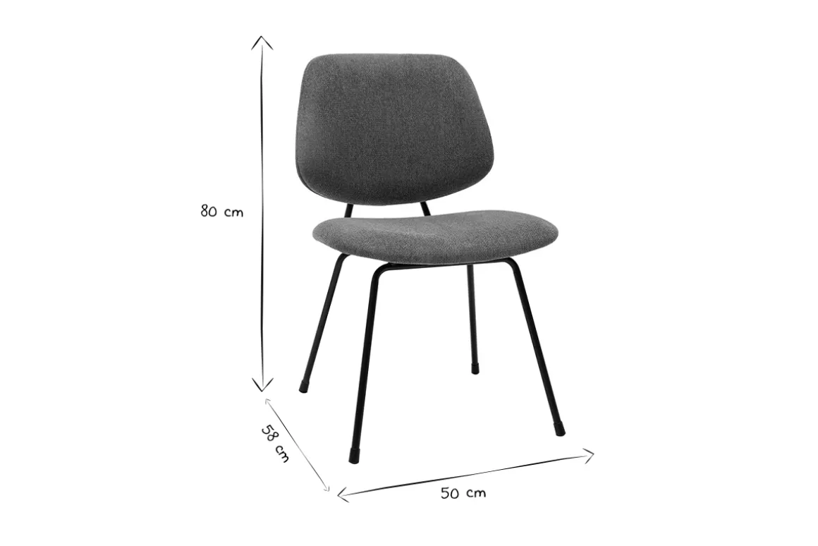 Cheap Miliboo Set de 2 sillas de diseño de tejido efecto aterciopelado terracota y metal negro BARNET