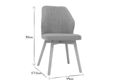 Discount Miliboo Set de 2 sillas de diseño de tela efecto aterciopelado amarillo mostaza con patas de madera clara maciza FANETTE