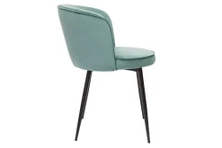 Hot Miliboo Set de 2 sillas de diseño de terciopelo verde celadón y metal negro SERIF