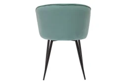Hot Miliboo Set de 2 sillas de diseño de terciopelo verde celadón y metal negro SERIF