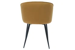 Fashion Miliboo Set de 2 sillas de diseño de terciopelo bronce y metal negro SERIF