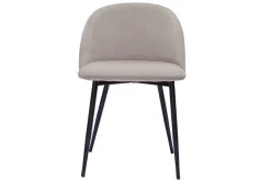 Hot Miliboo Set de 2 sillas de diseño de terciopelo color topo y metal negro CELESTE