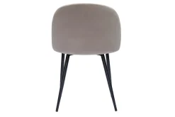 Hot Miliboo Set de 2 sillas de diseño de terciopelo color topo y metal negro CELESTE