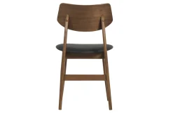 Flash Sale Miliboo Set de 2 sillas de diseño de madera oscura y negro ELION