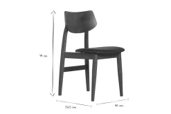 Flash Sale Miliboo Set de 2 sillas de diseño de madera oscura y negro ELION