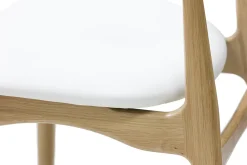 Sale Miliboo Set de 2 sillas de diseño de roble macizo blanco y madera clara VICKY