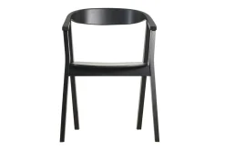 New Miliboo Set de 2 sillas de diseño de madera negra BAHIA