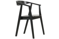 New Miliboo Set de 2 sillas de diseño de madera negra BAHIA