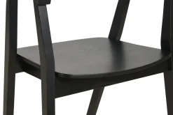 New Miliboo Set de 2 sillas de diseño de madera negra BAHIA