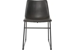 Store Miliboo Set de 2 sillas de estilo industrial negras NEW ROCK