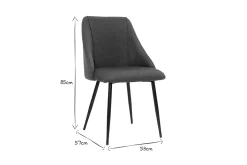 Cheap Miliboo Set de 2 sillas de tejido efecto aterciopelado texturizado terracota y metal negro HIGGINS