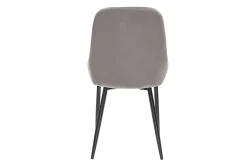 Cheap Miliboo Set de 2 sillas de terciopelo color topo y metal negro HOLO