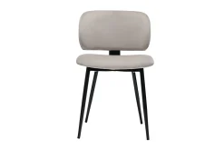 Cheap Miliboo Set de 2 sillas de terciopelo color topo y metal negro ATRIUM