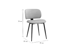 Cheap Miliboo Set de 2 sillas de terciopelo color topo y metal negro ATRIUM
