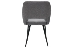 Online Miliboo Set de 2 sillas efecto aterciopelado texturizado gris LAURETTE