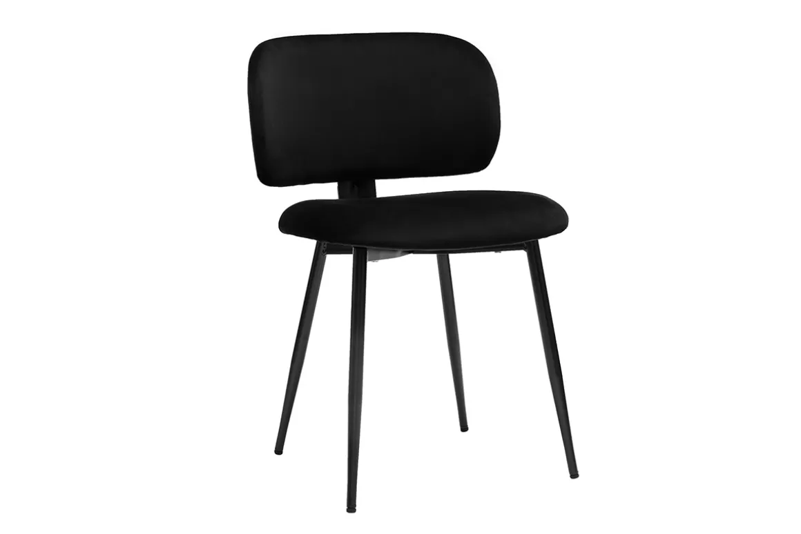 Cheap Miliboo Set de 2 sillas negras de terciopelo y metal ATRIUM