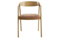 Cheap Miliboo Set de 2 sillas nórdicas apilables de roble macizo y tejido efecto aterciopelado texturizado terracota LOVA