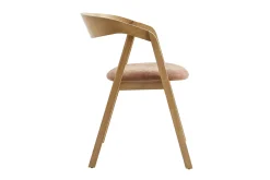 Cheap Miliboo Set de 2 sillas nórdicas apilables de roble macizo y tejido efecto aterciopelado texturizado terracota LOVA