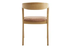 Cheap Miliboo Set de 2 sillas nórdicas apilables de roble macizo y tejido efecto aterciopelado texturizado terracota LOVA