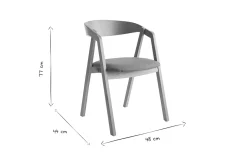 Cheap Miliboo Set de 2 sillas nórdicas de madera clara de roble macizo y tela beige LOVA