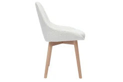 Hot Miliboo Set de 2 sillas nórdicas de borreguillo blanco y madera clara maciza HOLO