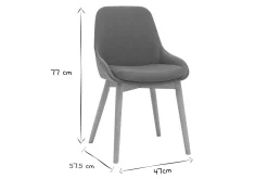 Cheap Miliboo Set de 2 sillas nórdicas de tela azul petróleo y madera clara maciza HOLO