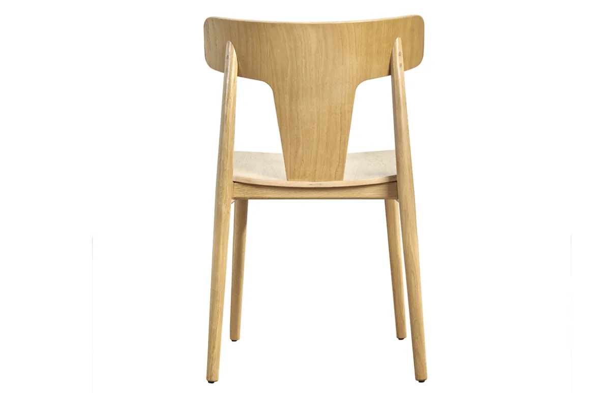 Online Miliboo Set de 2 sillas nórdicas de madera de roble macizo clara LOUISA