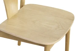 Online Miliboo Set de 2 sillas nórdicas de madera de roble macizo clara LOUISA