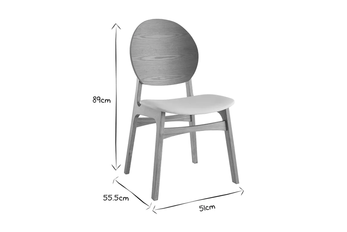 Sale Miliboo Set de 2 sillas nórdicas de madera clara y borreguillo blanco ELTON