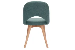 Online Miliboo Set de 2 sillas nórdicas de tela verde grisáceo y madera clara COSETTE