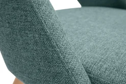 Online Miliboo Set de 2 sillas nórdicas de tela verde grisáceo y madera clara COSETTE