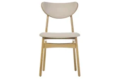 Hot Miliboo Set de 2 sillas nórdicas de tejido borreguillo beige y madera clara de haya maciza MAYA