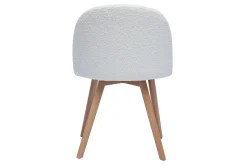 New Miliboo Set de 2 sillas nórdicas de borreguillo blanco y madera clara maciza CELESTE