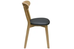 Discount Miliboo Set de 2 sillas vintage de madera de roble claro y negro DOVE