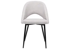 Cheap Miliboo Set de 2 sillas vintage de tejido efecto aterciopelado texturizado beige y metal negro COSETTE