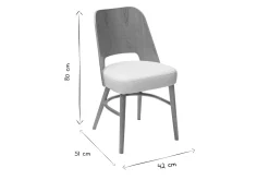 Shop Miliboo Set de 2 sillas vintage de nogal con asiento negro EDITO