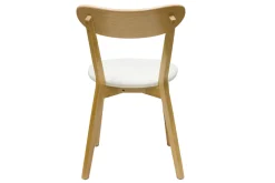 Online Miliboo Set de 2 sillas vintage de madera de roble claro y borreguillo DOVE