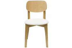 Flash Sale Miliboo Set de 2 sillas vintage de madera de roble claro y borreguillo LUCIA