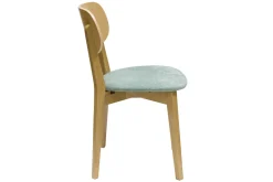 Flash Sale Miliboo Set de 2 sillas vintage de madera de roble claro y tela efecto aterciopelado verde celadón LUCIA