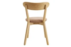Best Miliboo Set de 2 sillas vintage de madera de roble claro y tela efecto aterciopelado texturizado DOVE