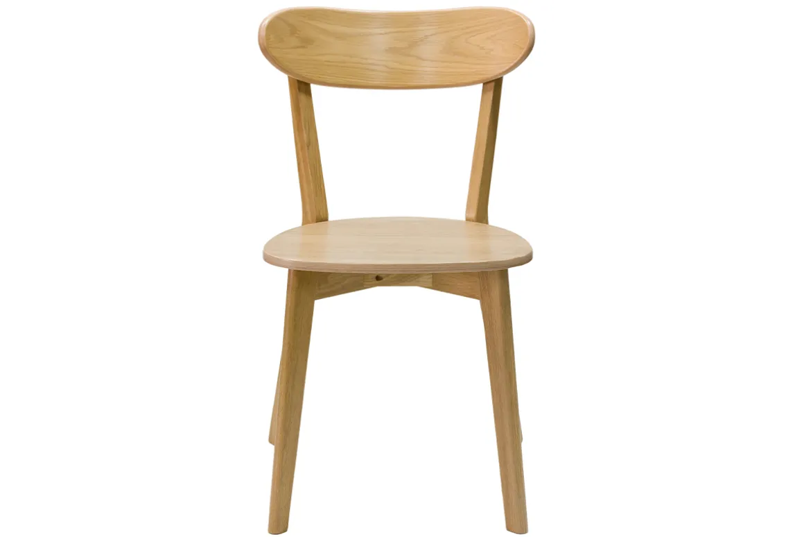 Shop Miliboo Set de 2 sillas vintage de madera de roble claro DOVE