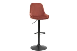 Fashion Miliboo Set de 2 taburetes de cocina de diseño regulables terciopelo terracota HOLO