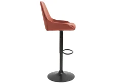 Fashion Miliboo Set de 2 taburetes de cocina de diseño regulables terciopelo terracota HOLO