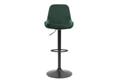 Store Miliboo Set de 2 taburetes de cocina de diseño regulables terciopelo verde HOLO
