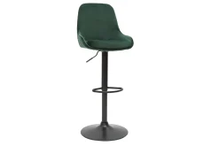 Store Miliboo Set de 2 taburetes de cocina de diseño regulables terciopelo verde HOLO