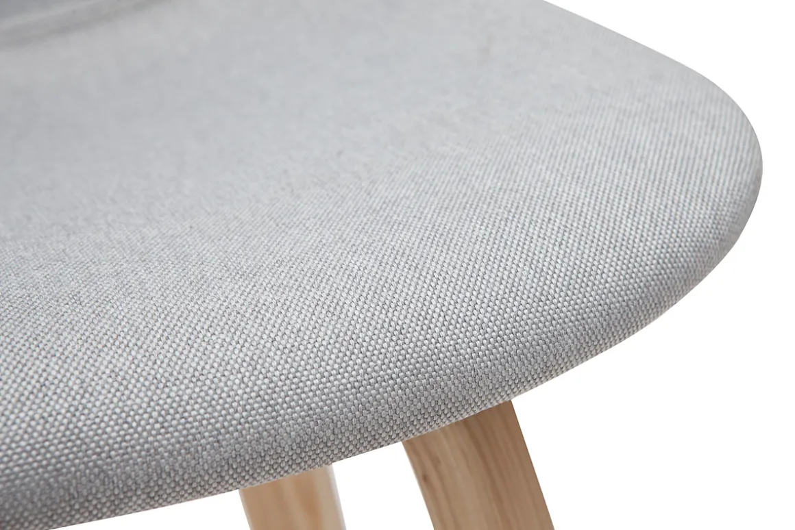 Store Miliboo Set de 2 taburetes de cocina nórdicos gris claro y madera 65 cm NONIE