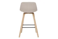 Sale Miliboo Set de 2 taburetes de cocina nórdicos beige y madera clara 65 cm NONIE