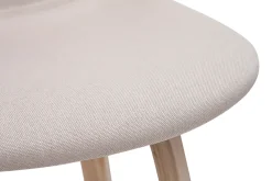 Sale Miliboo Set de 2 taburetes de cocina nórdicos beige y madera clara 65 cm NONIE