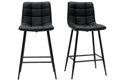 Cheap Miliboo Set de 2 taburetes de cocina de diseño negro 65 cm MAXWELL